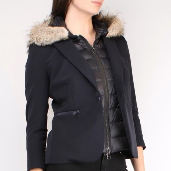 Veronica Beard Fur Lined Hoodie Puffer Vest DICKEY - Picture 6 of 8